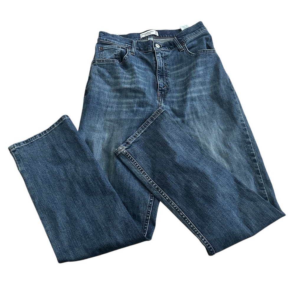 Abercrombie Fitch 90s Straight Ultra High Rise Curve Denim Jeans Womens 28 (8)